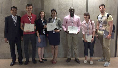 Group photo of Mr. Adeleke and other recipients of ISPRS/TIF Travel Grants at the 2016 ISPRS Prague Congress